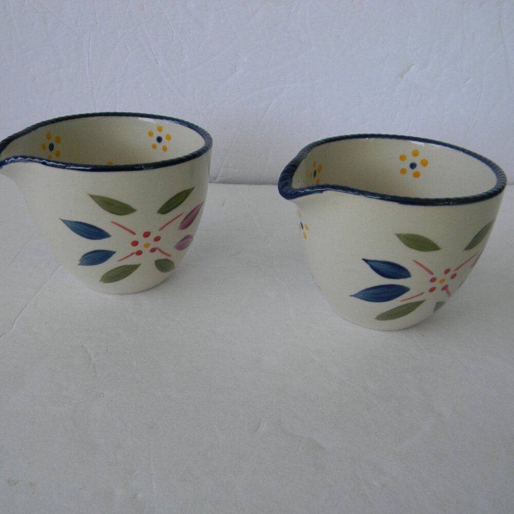 NEW TEMP-TATIONS OLD WORLD CONFETTI SET OF 2 8OZ RAMEKINS W/POUR SPOUTS